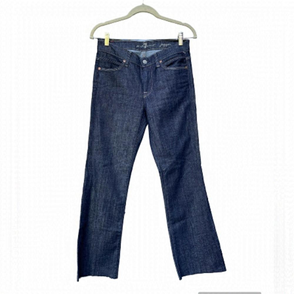 7 For All Mankind Jagger Boot Cut  Jeans size 27 dark blue wash